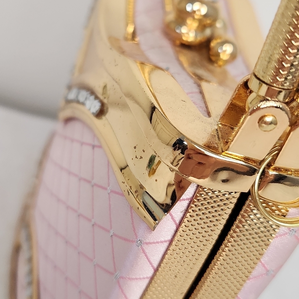 Vibtage Pink & Gold Cocktail Purse - Picture 14 of 14